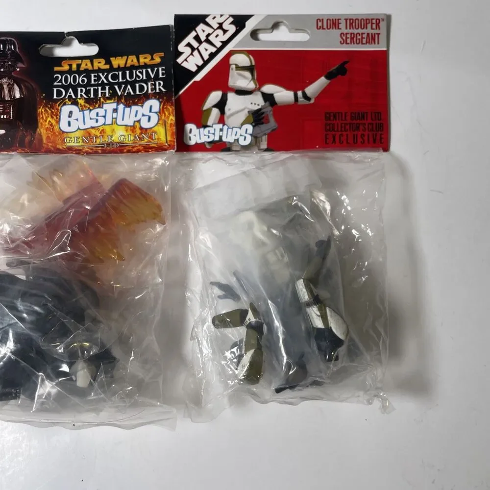 Star Wars BUST UPS LOT Of 3 - Exclusive Darth Vader - 2X Clone Trooper Sergeant